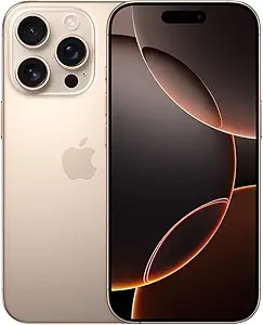 Apple iPhone 16 Pro, US Version, 256GB, Desert Titanium – Unlocked (Renewed Premium)